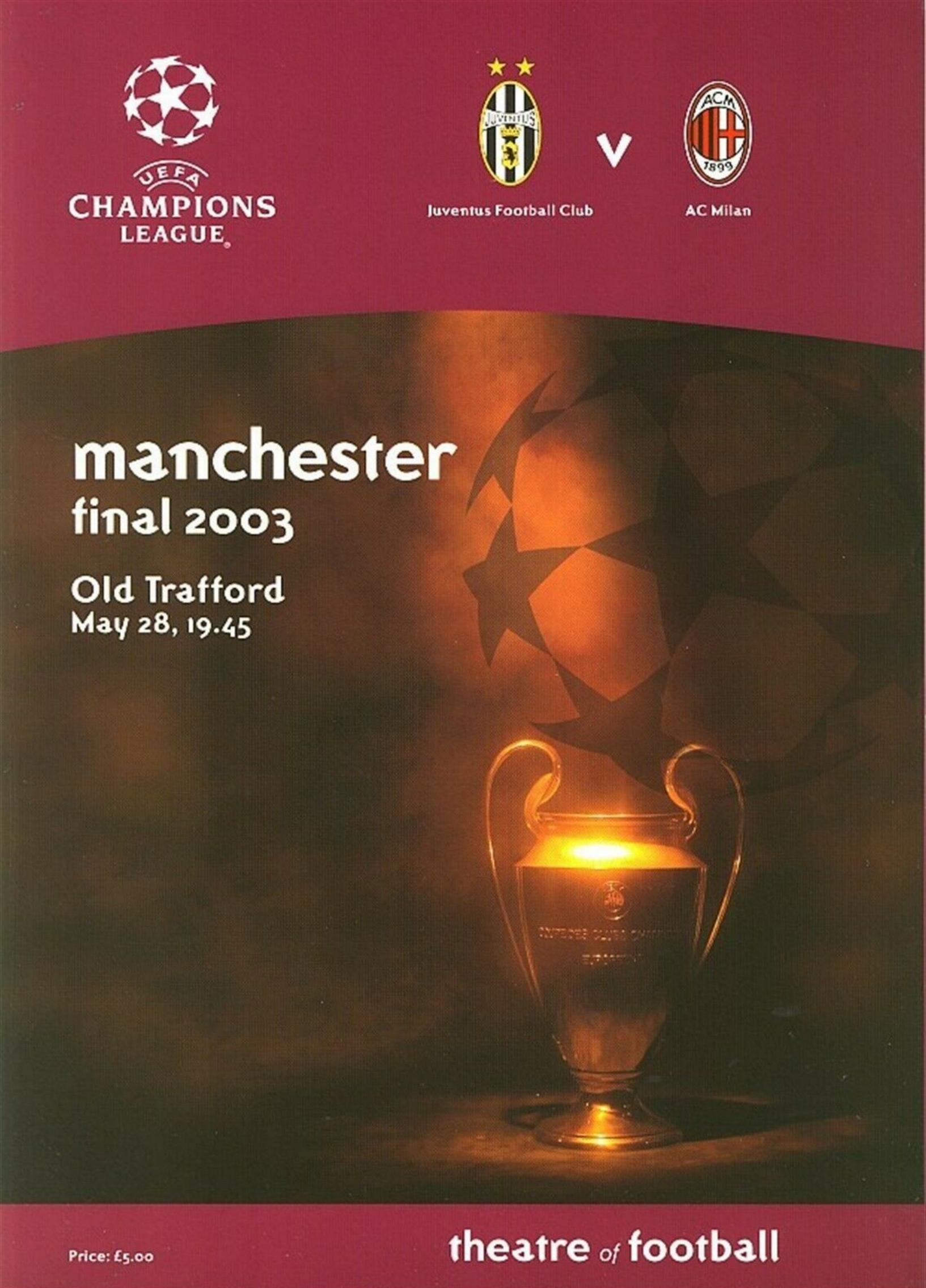 2003 CHAMPIONS LEAGUE FINAL - AC MILAN v JUVENTUS